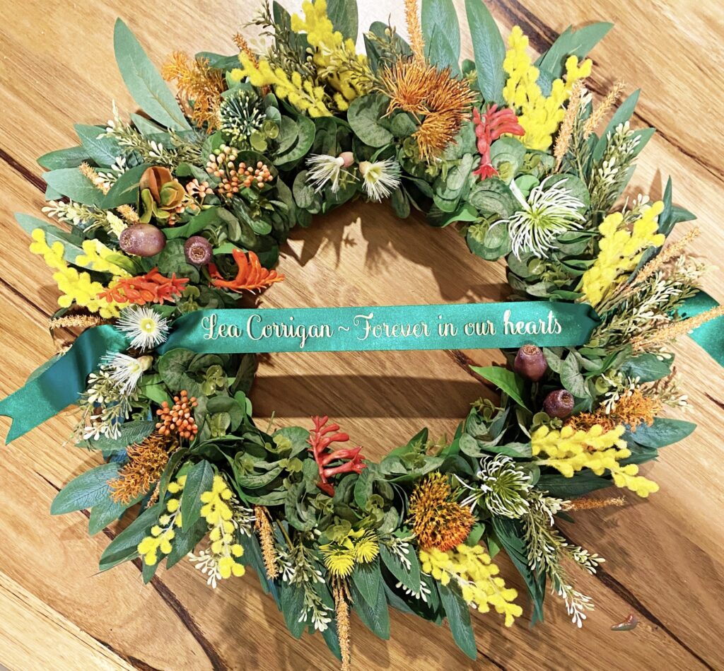 Funeral Memorial Handcrafted Native Bush Wreath Wattle Twig